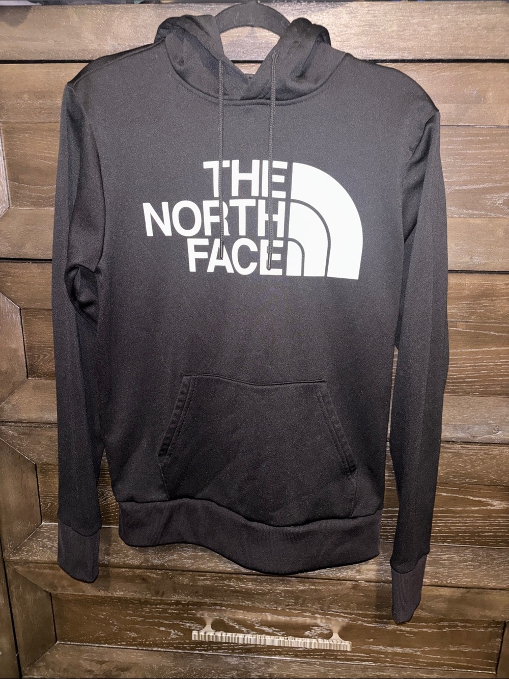 The North Face Black Hoodie with White Logo